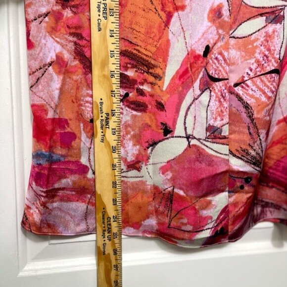 New NIC+ZOE Scribble Bouquet Crepe Cami in Pink Multi Size XL - Picture 10 of 13